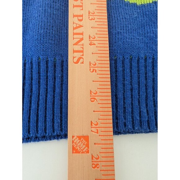 Tipsy Elves T Rex Teddy Bear Christmas Sweater Mens Size Medium Blue Dinosaur - Picture 7 of 7